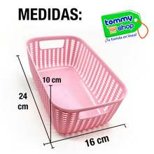 3 Canastas De Plastico Multiuso Cn Asas Organizadoras Cestas - Multicolor - Ver 4