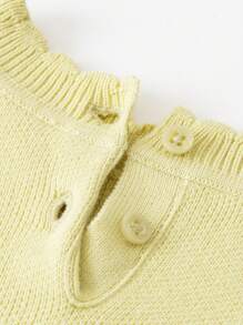 mini bala 年轻女孩甜美泡泡袖连衣裙 - 黃色 - 查看 7