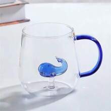Transparent 3D Cartoon Animal Shaped Heat-Resistant Glass Cup With Handle For Home Use - Multicolor - View 7