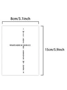1Pc English Cross Temporary Tattoos Waterproof Sweatproof Last For 1-2 Weeks Realistic Herbal Juice Non-Reflective Anti-Friction Faux Black Fake Tattoos For Men And Woman Tattoo Stickers For Arm, Chest, Waist, Back, Abdomen, Leg Modernist Body Art