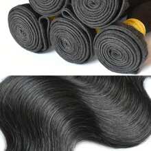 Human Hair Bundles Body Wave Bundles Human Hair 15A 100% Unprocessed Brazilian Virgin Hair Weave Bundles Human Hair Body Wave 1 Bundle Real Human Hair Extensions Natural Black 12-40inch - Natural Black - 查看 8