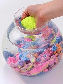 200g Colorful Non Wet Sand, Magic Sand, Insoluble Water, Magical Entertainment DIY, Water-Based Styling - Multicolor - View 3