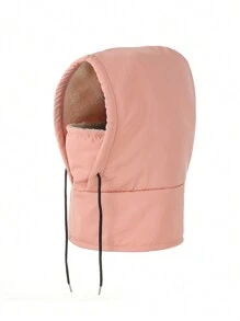 儿童保暖内衬拉法帽和围脖套装，户外骑行面罩，滑雪保暖多功能帽，冬季 - 粉色 - 查看 6