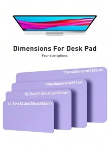 1Pc Geavanceerde Napa Textuur Kunstleren Lichte Bureau Onderlegger, Dubbelzijdig Gebruik, Kantoor Bureau Onderlegger, Grote Muismat, Antislip Kunstleren Bureau Onderlegger, Laptop Bureau Onderlegger, Waterdicht Bureau Schrijfblok Voor Kantoor En Thuis (Paars, Roze)