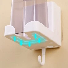 1-4pcs Toothbrush Holder Rack No Drilling, With Hooks, For Bathroom Rinsing Cup And Toothbrush Holder Wall Mount Organizer Set