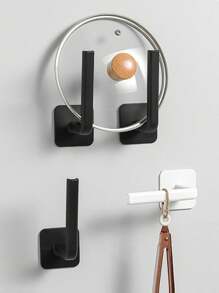 1/2/4pcs Wall Mount Hat Racks, Baseball Cap Holder- Plastic Hat Organizer With Adhesive Hooks, No Drill Needed, Kitchen Storage Hook, Wall-Mounted Multifunctional Hook For Coats, Towels, Bags, Keys, Ideal For Doors, Closets, Bedrooms, Offices - Multicolor - View 5