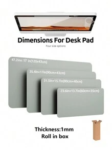 1Pc Geavanceerde Napa Textuur Kunstleren Lichte Bureau Onderlegger, Dubbelzijdig Gebruik, Kantoor Bureau Onderlegger, Grote Muismat, Antislip Kunstleren Bureau Onderlegger, Laptop Bureau Onderlegger, Waterdicht Bureau Schrijfblok Voor Kantoor En Thuis (Paars, Roze)
