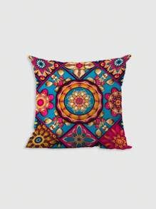 4件/1件 波西米亚风彩色印花超柔软毛绒枕套，适用于客厅、卧室、沙发、家居装饰、房间装饰，不含枕芯 - 彩色 - 查看 4