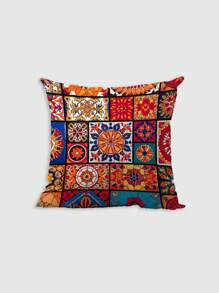 4件/1件 波西米亚风彩色印花超柔软毛绒枕套，适用于客厅、卧室、沙发、家居装饰、房间装饰，不含枕芯 - 彩色 - 查看 5