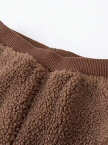 mini bala Young Boys Cute Plush Thermal Lined Pants 2024 Fall/Winter Collection