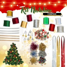 Christmas Braiding Kit - Kit 4, Christmas Pendants, Pendant For Braids, Accessories For Braids, Braiding Kit - Đỏ và trắng - Xem 4