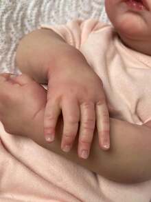 48 厘米逼真的新生婴儿娃娃，具有灵活的 3D 油漆肤色和静脉，19 英寸新生儿全柔软触感乙烯基娃娃圣诞节礼物（部分零件随机，包括奶嘴、奶瓶、尿布、发饰和衣服套装），重生婴儿娃娃，逼真的婴儿娃娃，婴儿娃娃 - 珊瑚橙 - 查看 5