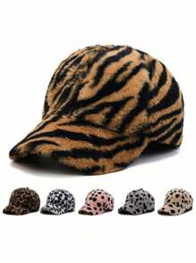 1 chiếc Mũ lưỡi trai bóng chày họa tiết da báo thời trang ngoài trời có thể điều chỉnh dành cho nữ, Mũ thường ngày chống nắng đa năng cho mùa xuân/thu, du lịch & Mũ mùa đông phong cách Y2K dành cho cả nam và nữ - Mũ bóng chày - Xem 1