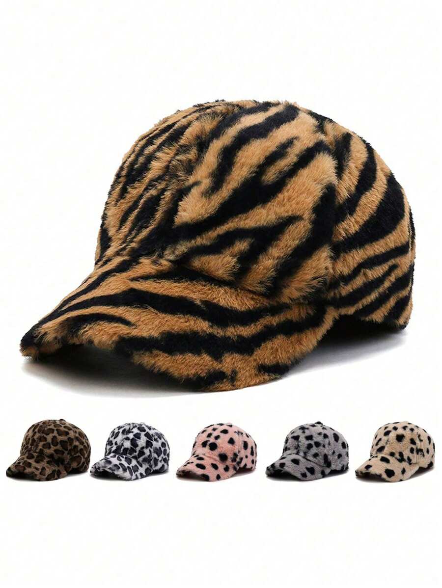 1 chiếc Mũ lưỡi trai bóng chày họa tiết da báo thời trang ngoài trời có thể điều chỉnh dành cho nữ, Mũ thường ngày chống nắng đa năng cho mùa xuân/thu, du lịch & Mũ mùa đông phong cách Y2K dành cho cả nam và nữ - Mũ bóng chày - Xem 1