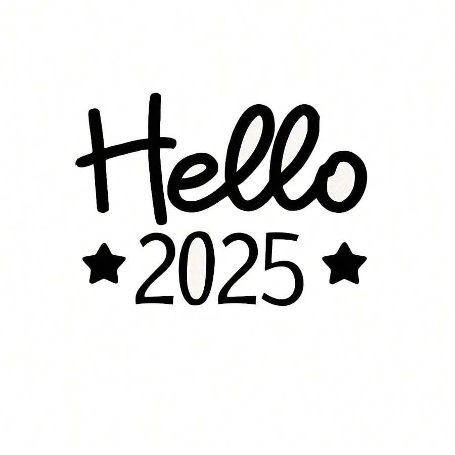 你好 2025 年图案 DIY 熨烫转印贴纸 - 高品质、耐用、彩色热转印，适用于服装、白色、塑料材料、T 恤、夹克和牛仔裤、缝纫和针织用品 - 彩色 - 查看 1