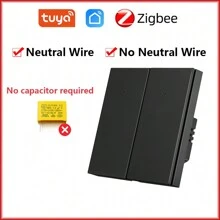 qaroota Zigbee Smart Light Switch No Neutral Wire No Capacitor Needed Tuya Smart Life APP ZigBee Gateway Hub Support Alexa  Home - Multicolor - View 11