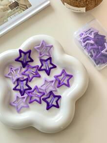 15 Pcs Purple Star Shaped Hair Clips, Fashion Hair Accessories For Bangs, Side Parts, Style Decory2k Claw Clips Hair Claws Hair Barrettes