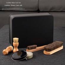 Shoe Polish Kit - Sheep Oil Leather Care & Polishing Tool Set - Multicolor - View 2