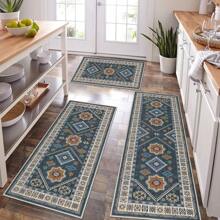 Kitchen Rug Sets 3 Piece With Runner Non Slip Kitchen Rugs And Mats Washable Kitchen Mats For Floor Thick Kitchen Floor Mat Carpet Runner Rugs For Hallway Laundry Holiday Decor