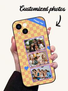 1 件定制格子硅胶全覆盖相机镜头保护手机壳，兼容三星/兼容 16、15、14、13、12、11 Pro Max - 黑色 - 查看 4