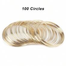 1pc Carbon Steel Memory Wire, 10/100 Coils, 4-Colors Available For DIY Jewelry Making, Multi-Strand Round Bracelets - Durable, Bendable, And Easy To Shape