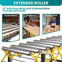 Flexible Roller Conveyor With Rollers And Brakes,Added Width 22'' Movetable Conveyor Roller, Length 23.6-50'' , 660 LBS Portable Expandable Roller Conveyor With Skate Wheels(Silver) - Silver - View 8