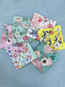 Flowers And Grass Paper Napkins Table Decorations Disposable Birthday Party Serviettes - Multicolor - View 1