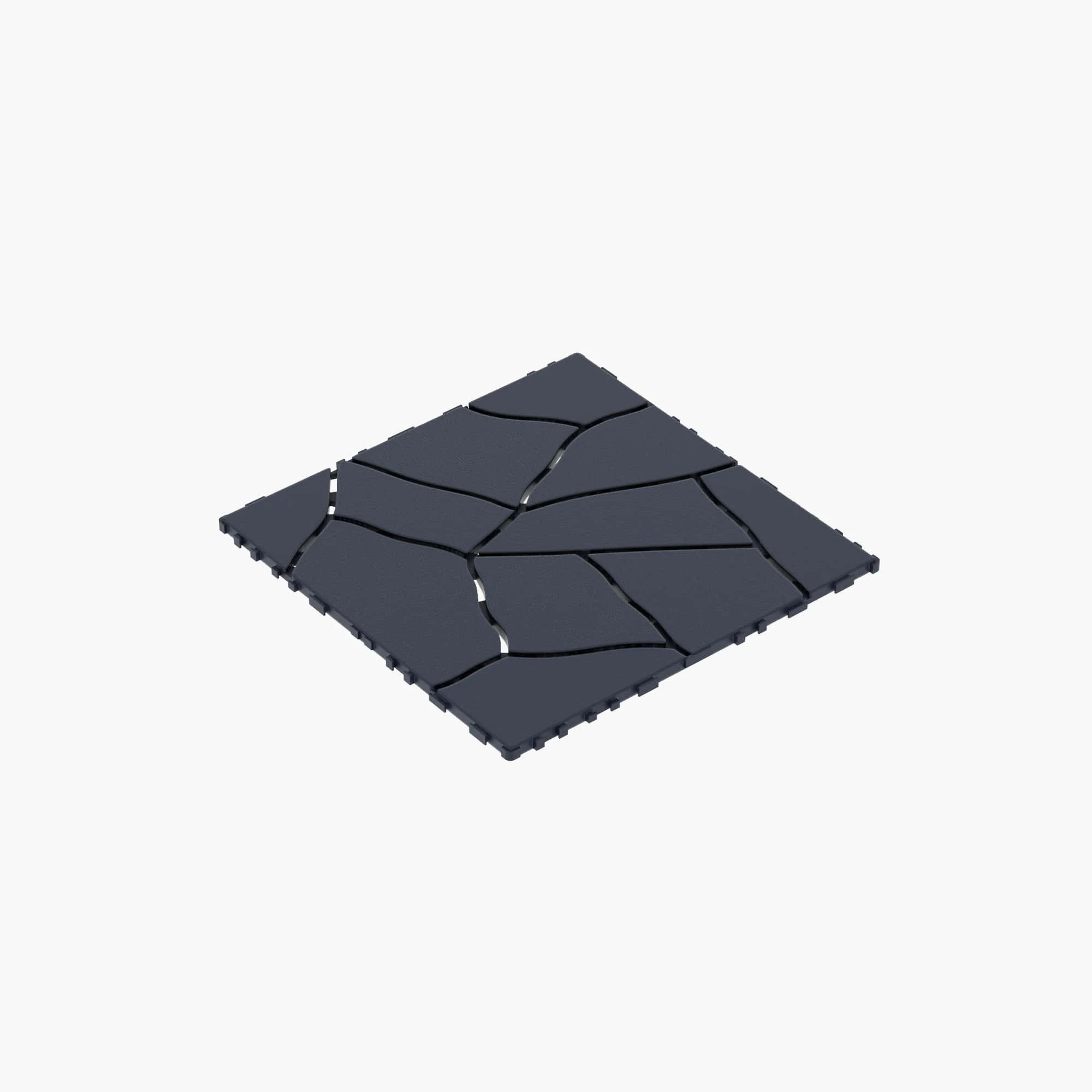 Interlocking 12 Inch Dark Gray Patio Deck Tiles For Easy DIY