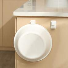 Bộ 2 cái/bộ - Móc nhựa treo tường kiểu dáng công nghiệp cho chậu rửa - Giá để chậu rửa phòng tắm không cần đục lỗ dễ lắp đặt, Giá treo đồ đa năng treo bồn tắm, Giá để đồ gia dụng treo tường, Móc dán tường phòng tắm để cất giữ chậu rửa! - trắng - Xem 6