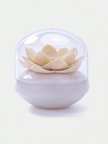 1 pieza Portadientes con diseño de flor, caja de almacenamiento de palillos de dientes con diseño de loto para el hogar