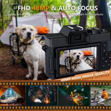 NBD Digital Camera 4K 48MP Compact Camera, 3.0 Inch Ultra Clear Screen Vlogging Camera,16x Digital Zoom Video Camera, Cameras For Photography. It Is An Excellent Gift For Graduation Season, Adult Ceremony, Birthday Party, Christmas And Halloween. - Black - View 6