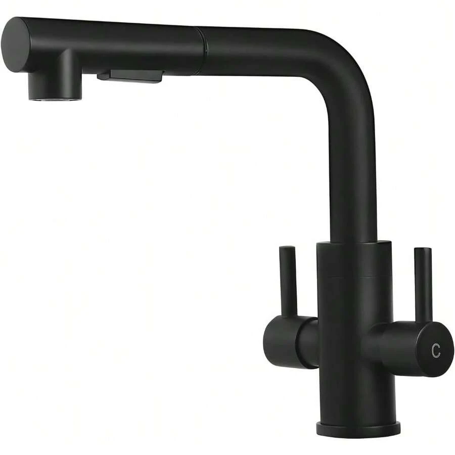Kitchen Tap Mixer With Pull Out Spray Kitchen Sink Taps Matte Black