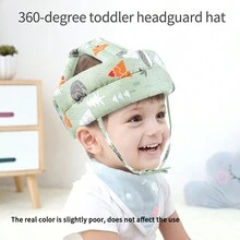 1 pieza Casco de bebé con forma de estrella de mar colorida para caminar, equipo de protección de cabeza para aprendizaje de infantes, transpirable y anti-colisión - Marrón - Ver 4