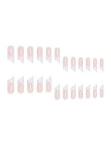 Hộp 24 móng tay son môi dài, thiết kế đầu móng kiểu Pháp cổ điển với đầu móng màu trắng và đế màu nude, bộ móng tay giả thời trang mới nhất kèm giũa móng và keo dán, phù hợp với phụ nữ và trẻ em gái, thiết kế này thể hiện phong cách thanh lịch, hoàn hảo cho mọi dịp, giữ cho đầu ngón tay của bạn luôn hoàn hảo - trắng - Xem 4