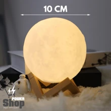 Luminária Lua Cheia Led Abajur Decoração Quarto - Amarelo - Visão 7