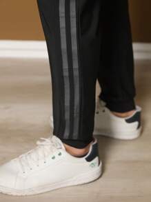 Imported Men's Pants Ice Silk Gym Spandex Casual Quick Drying - Black - View 6