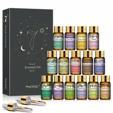 Bộ 15 chai tinh dầu cao cấp PHATOIL 5ml/0.17fl.Oz dùng cho máy khuếch tán, máy tạo ẩm, làm nước hoa tự chế, xà phòng và nến, quà tặng tuyệt vời - Oải hương, Ylang Ylang, Gỗ đàn hương, Vani, Sả, Sả chanh, Xô thơm, Gỗ tuyết tùng, Cỏ xạ hương, Hương thảo, Bạc hà, Phong lữ, Cam bergamot, Đinh hương, Nhũ hương. - 15 cái/bộ - Xem 2