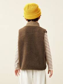 mini bala Antistatic Reversible Plush Vest For Babies Warm Collection