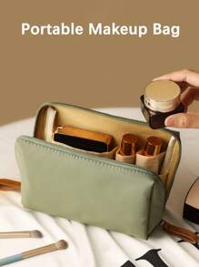 One Portable Cosmetic Bag, Lined With Partition, Can Store Foundation Make-Up, Lipstick, Eyeliner Pen, Powder Puff, Concealer And Other Cosmetics And Cosmetic Gadgets,Boho Vibes,For Holiday Beach, Bathroom Collection, Bedroom Collection, Large Capacity - Multicolor - View 1