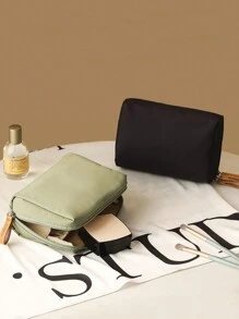 One Portable Cosmetic Bag, Lined With Partition, Can Store Foundation Make-Up, Lipstick, Eyeliner Pen, Powder Puff, Concealer And Other Cosmetics And Cosmetic Gadgets,Boho Vibes,For Holiday Beach, Bathroom Collection, Bedroom Collection, Large Capacity - Multicolor - View 5