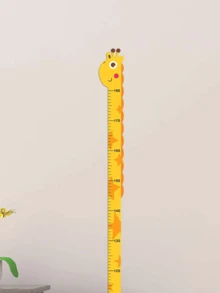 1 件 PVC 生长图表贴纸，卡通长颈鹿图案身高尺墙贴，自粘墙纸用于房间装饰，适合家庭 - 彩色 - 查看 4
