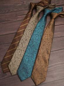 1 chiếc cà vạt thắt tay, nhẹ, công sở & thường ngày, chất liệu polyester, họa tiết hoa, nhiều mùa - Nhiều màu - Xem 11
