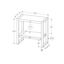 Mesa auxiliar, mesita de noche, lámpara para sala de estar o dormitorio, de laminado marrón y metal negro de estilo industrial - MARRÓN como en la foto - Ver 3