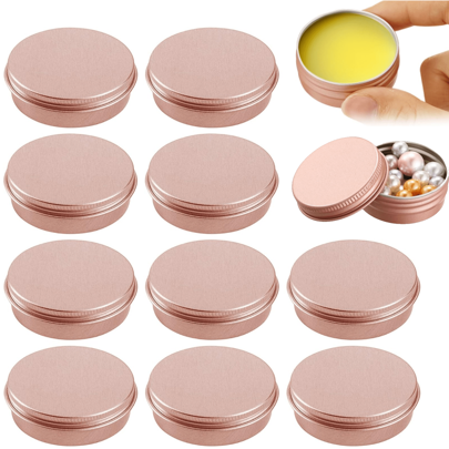 10pcs Aluminium Empty Containers 15 Ml/30ml Tin Cream Jars Travel Aluminium Screw Lid Bottle Refillable Cosmetic Container Travel Cosmetic Container For Cosmetics, Lip Balm, Lotion, Beard Balm
