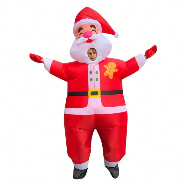 Aufblasbares Weihnachtsmann-Kostüm, Erwachsenen-Größen Dinosaurier-Kostüm für Party, Comedy-Aufführungen - ohne Batterien