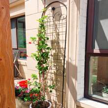 2 Pack Metal Garden Trellis For Climbing Plants Outdoor 86.7'' X 19.7'' Rustproof Plant Support Rose Trellis Netting Trellis Black - Multicolor - View 4