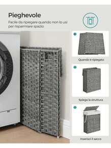 SONGMICS Laundry Baskets - Xám - Xem 5