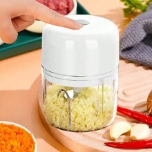 1 Pc, Garlic Mincer, Kitchen Grinder, Mini Chopper, Blender, 3.38/8.45/3.38+8.45oz, Cordless Electric Garlic Mincer, Simple Design, Mini Portable Kitchen Garlic Press, USB Rechargeable Garlic Mincer, Food Processor, Home, Kitchen Items, Camping, Travel Essentials, Christmas, Halloween, Holiday Essentials, Home Essentials, Household Items, Benifit Storage And Organize, Kitchen Accessories, Household Items