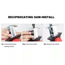 24V Cordless Reciprocating Saw Electric Saber Saw +2 Battery &Charger +8 Blades,Garden Tools