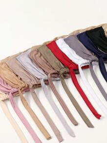 1pc Double Layer Modal Satin Hijab Cap Islam Undercap With Tie Bonnet Instant Hijabs For Women Turkish Scarves Muslim Turban Bandana